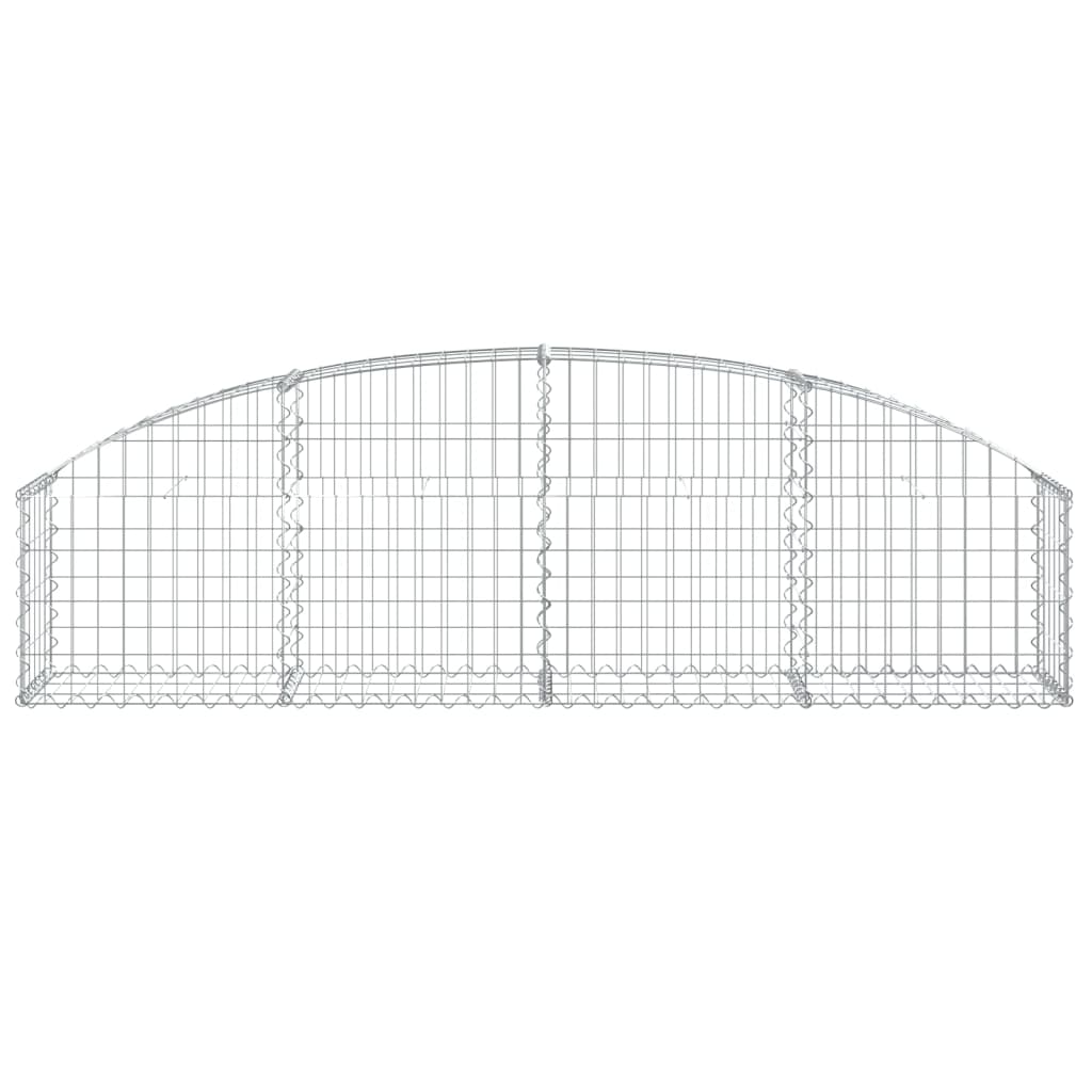 Vidaxl schanskorf voûté 200x30x40 60 cm fer galvanisé