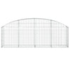 Vidaxl schanskorf voûté 200x30x60 80 cm fer galvanisé