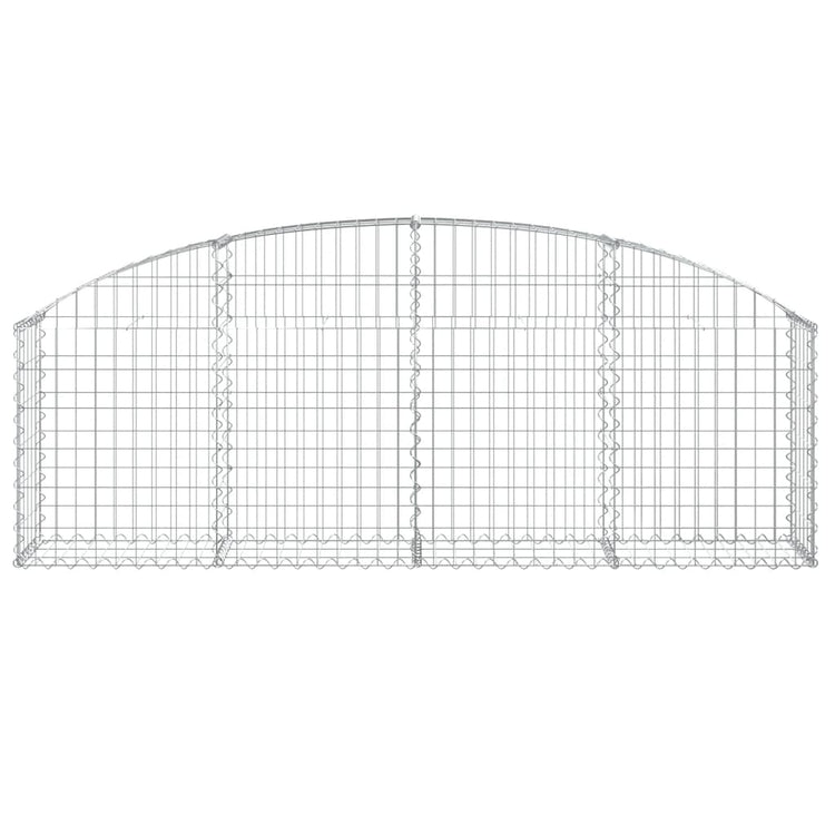 Vidaxl schanskorf voûté 200x30x60 80 cm fer galvanisé