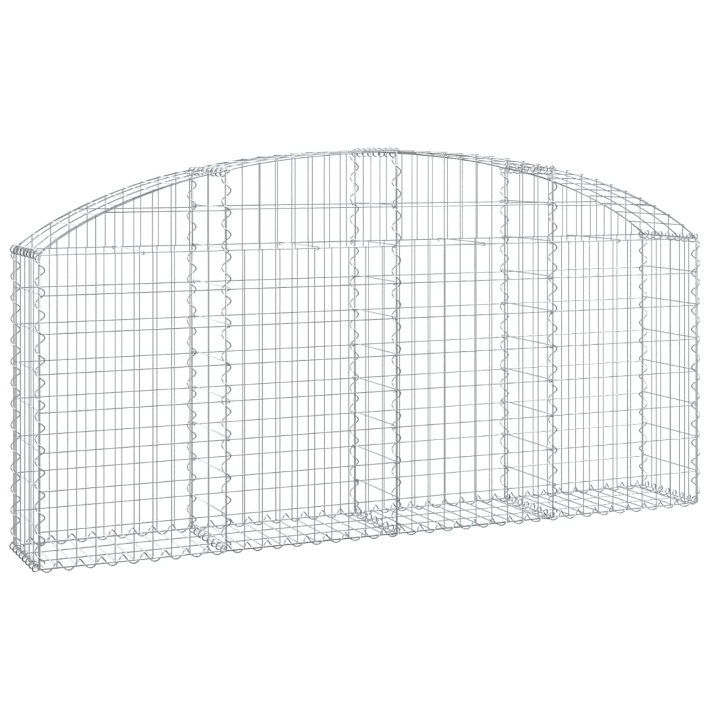 Vidaxl schanskorf voûté 200x30x80 100 cm fer galvanisé