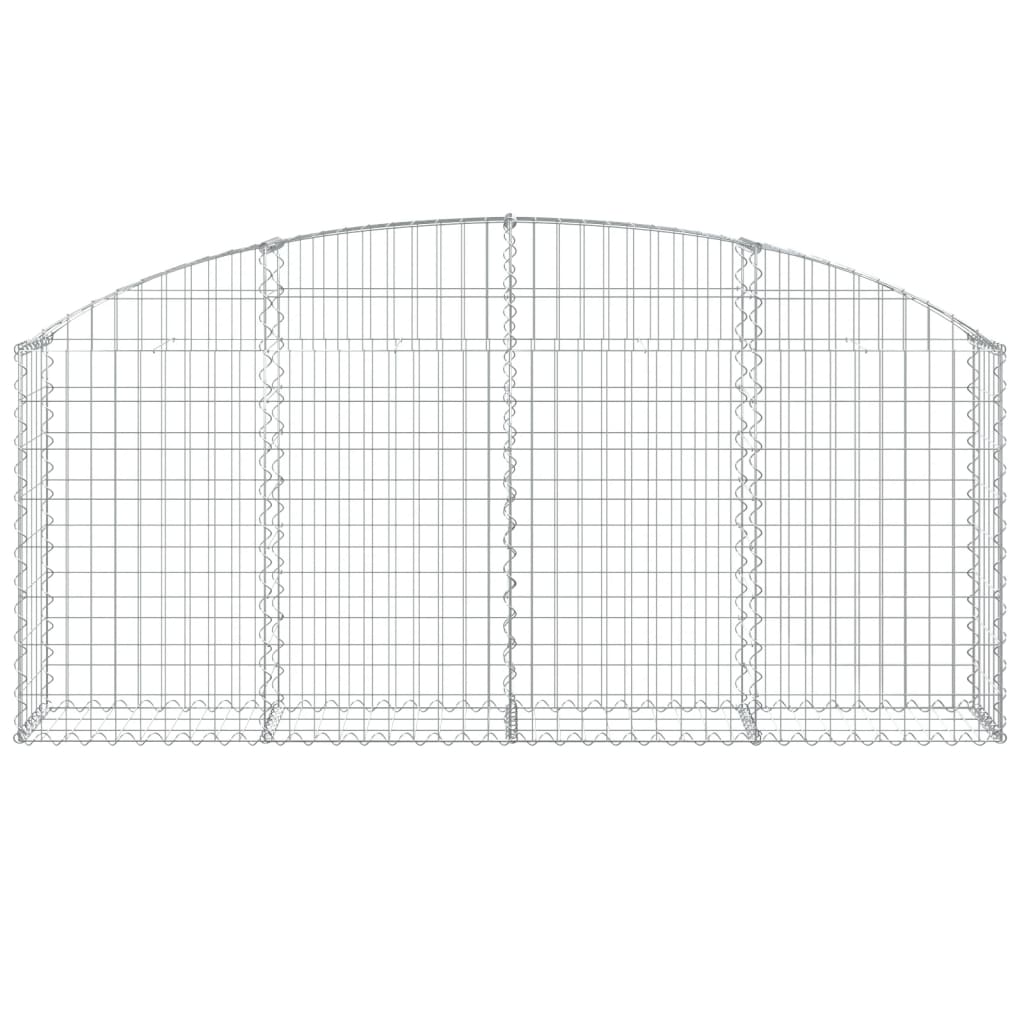 Vidaxl schanskorf voûté 200x30x80 100 cm fer galvanisé