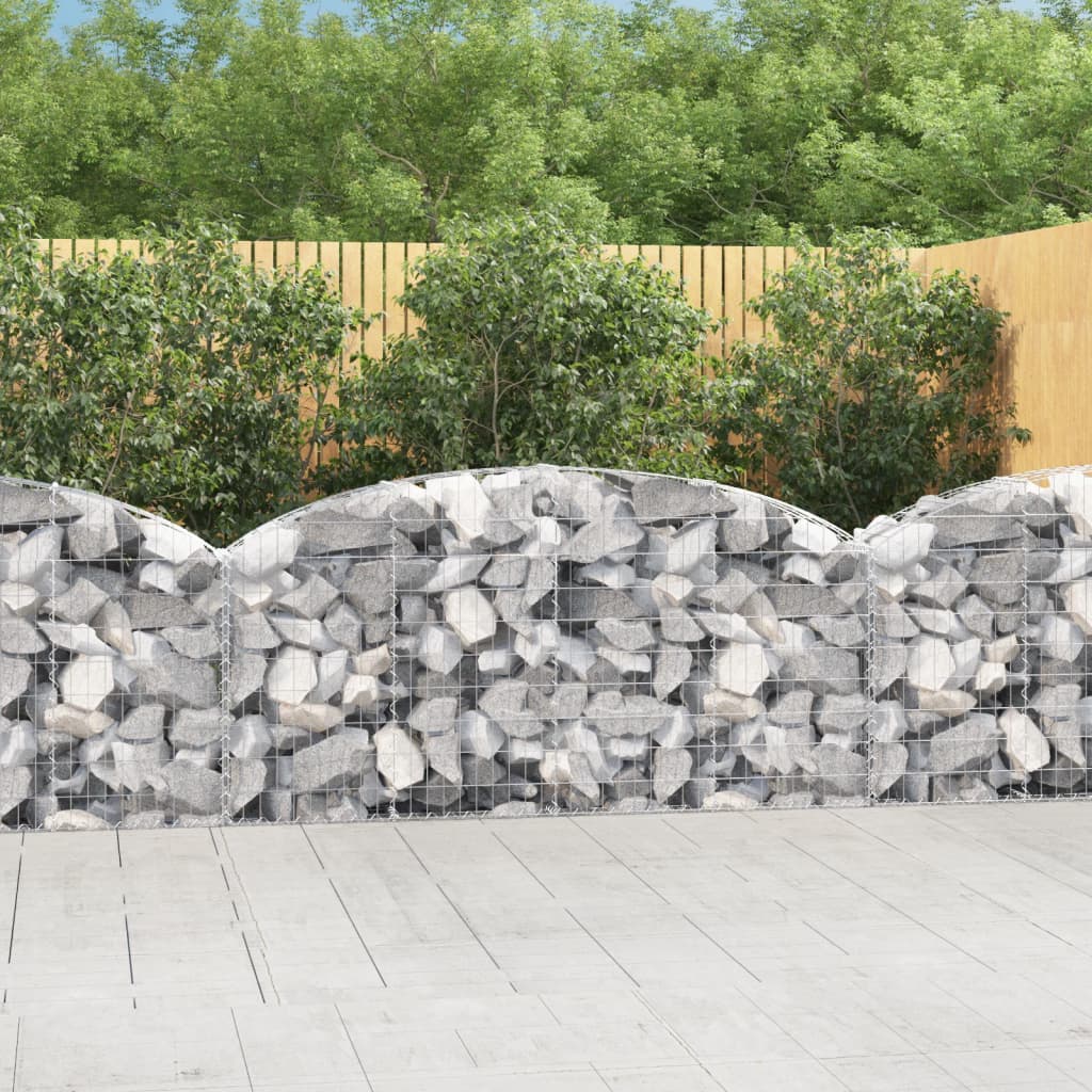 Vidaxl schanskorf voûté 200x30x80 100 cm fer galvanisé