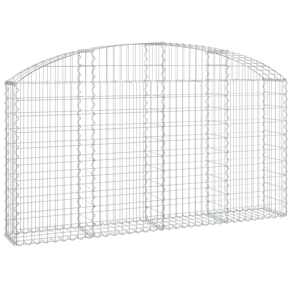 Vidaxl schanskorf voûté 200x30x100 120 cm fer galvanisé