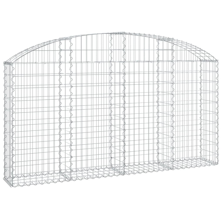 Vidaxl schanskorf voûté 200x30x100 120 cm fer galvanisé