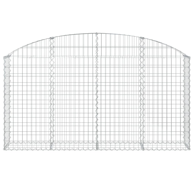 Vidaxl schanskorf voûté 200x30x100 120 cm fer galvanisé