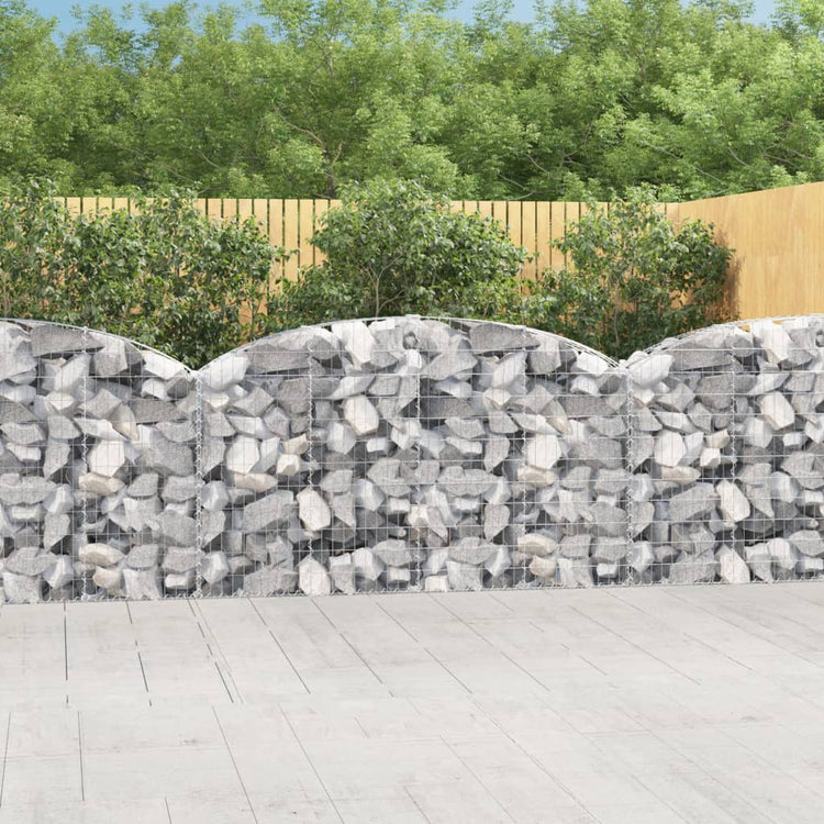 Vidaxl schanskorf voûté 200x30x100 120 cm fer galvanisé