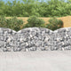 Vidaxl schanskorf voûté 200x30x100 120 cm fer galvanisé