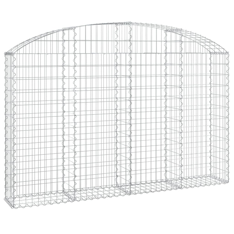 Vidaxl schanskorf voûté 200x30x120 140 cm fer galvanisé
