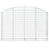 Vidaxl schanskorf voûté 200x30x120 140 cm fer galvanisé