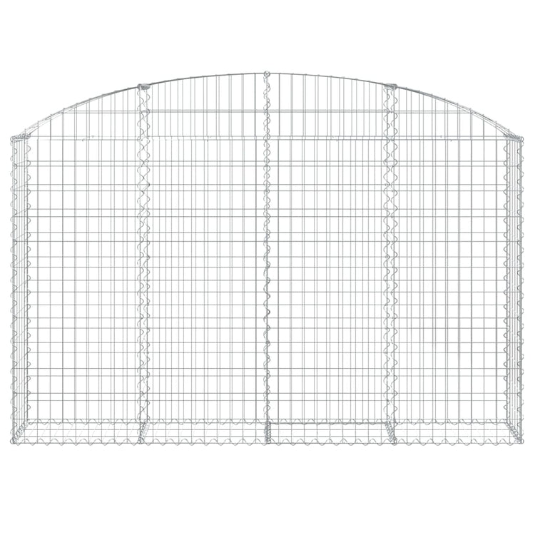 Vidaxl schanskorf voûté 200x30x120 140 cm fer galvanisé