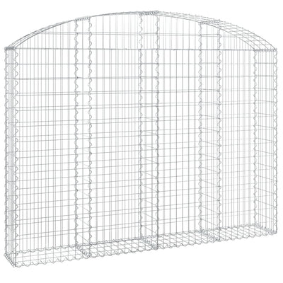 Vidaxl schanskorf voûté 200x30x140 160 cm fer galvanisé