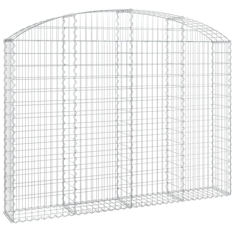 Vidaxl schanskorf voûté 200x30x140 160 cm fer galvanisé