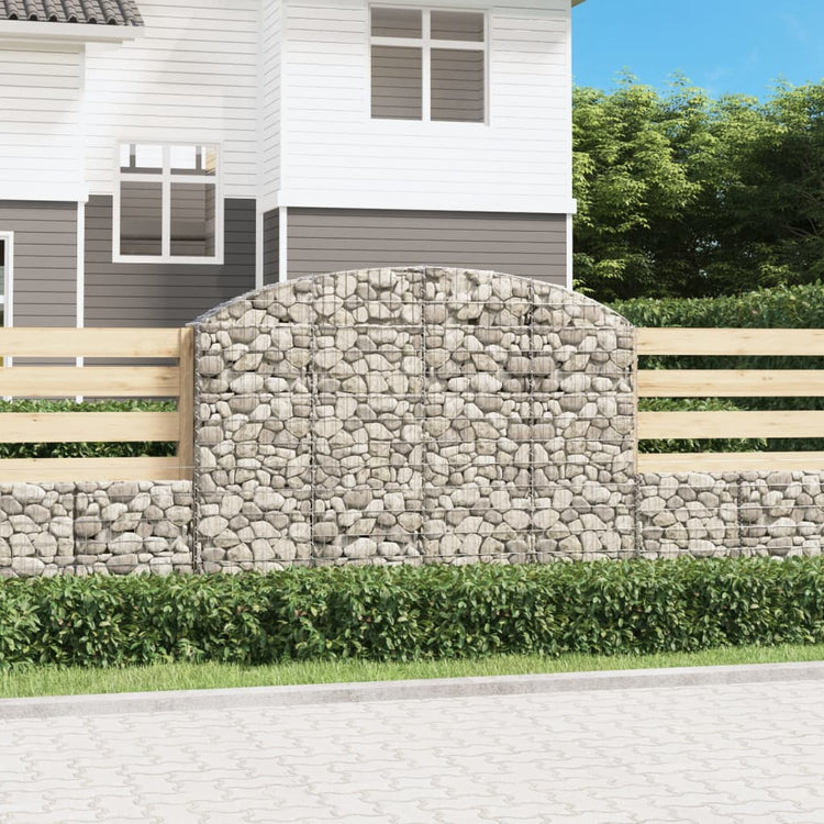 Vidaxl schanskorf voûté 200x30x140 160 cm fer galvanisé
