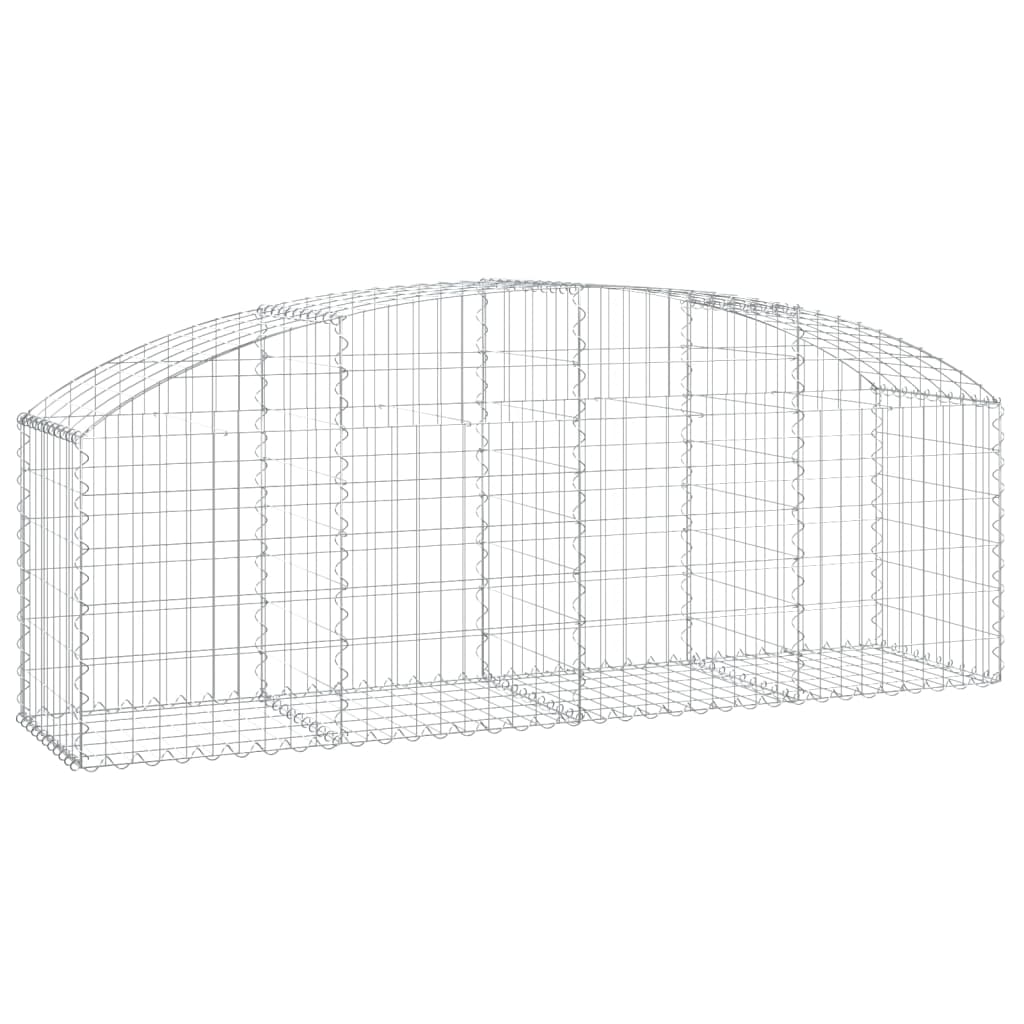 Vidaxl schanskorf voûté 200x50x60 80 cm fer galvanisé