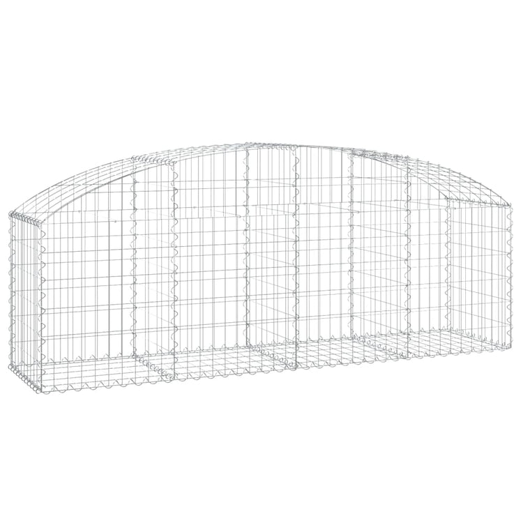Vidaxl schanskorf voûté 200x50x60 80 cm fer galvanisé