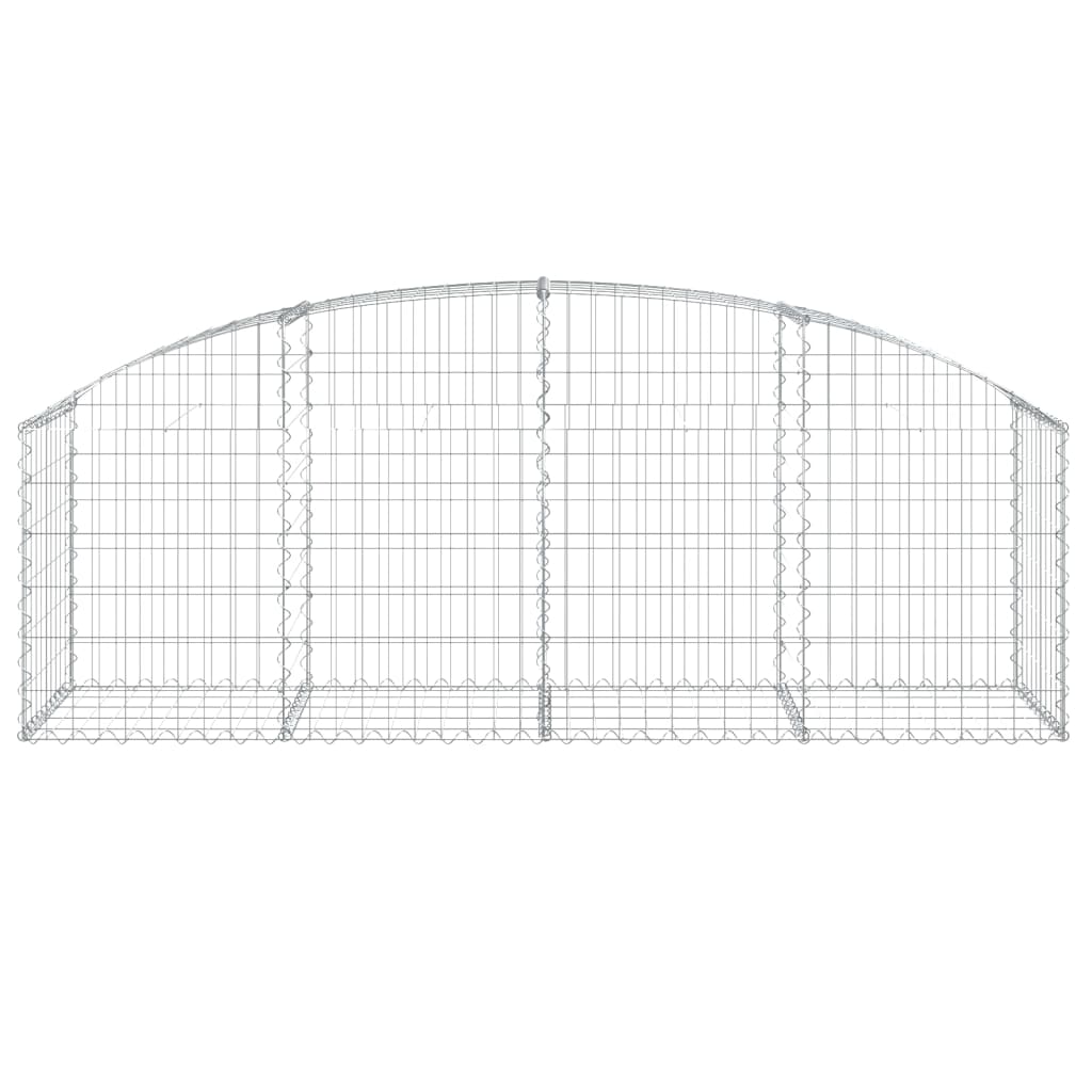 Vidaxl schanskorf voûté 200x50x60 80 cm fer galvanisé