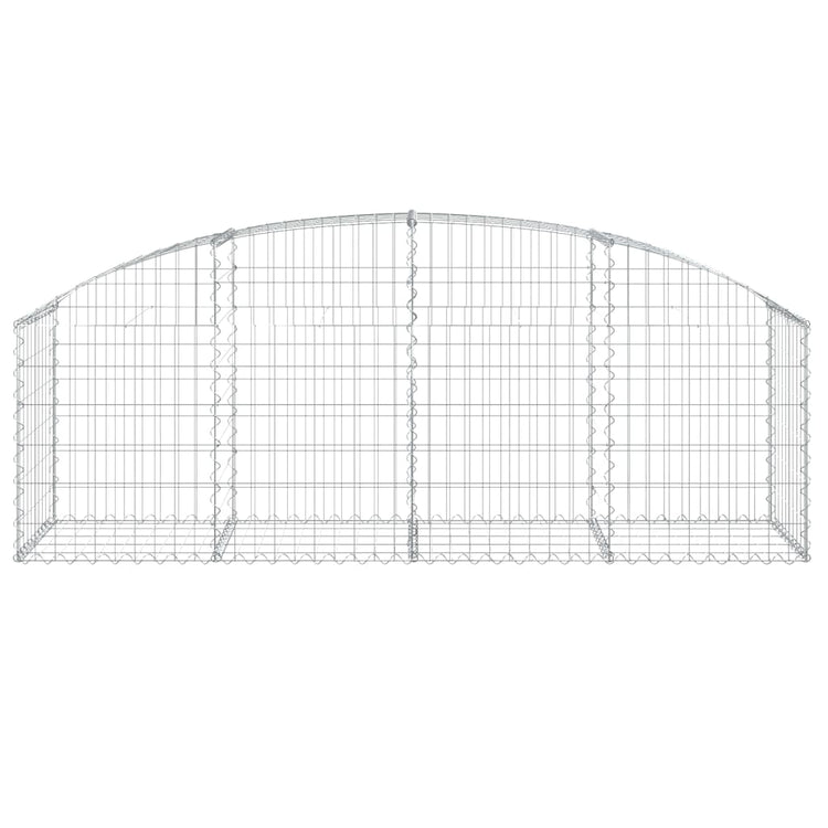 Vidaxl schanskorf voûté 200x50x60 80 cm fer galvanisé