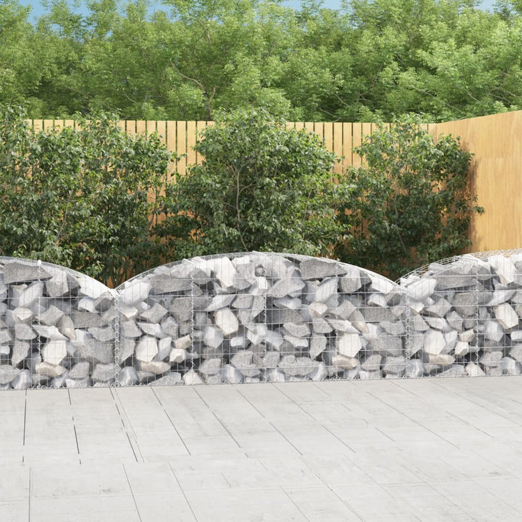 Vidaxl schanskorf voûté 200x50x60 80 cm fer galvanisé