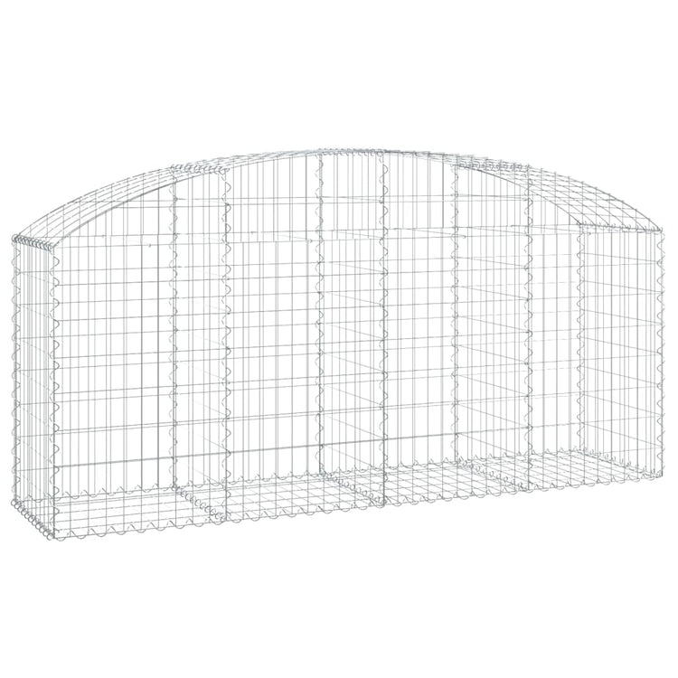 Vidaxl schanskorf voûté 200x50x80 100 cm fer galvanisé