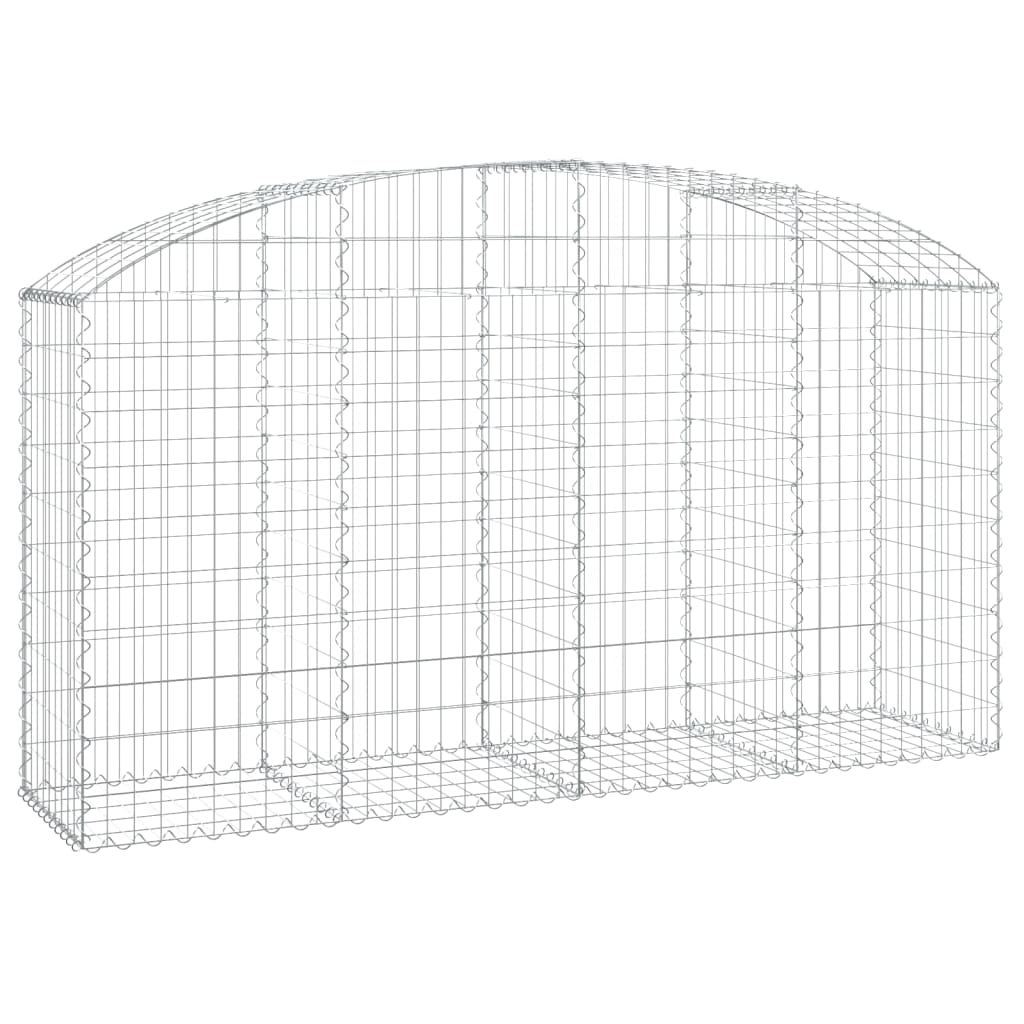 Vidaxl schanskorf voûté 200x50x100 120 cm fer galvanisé