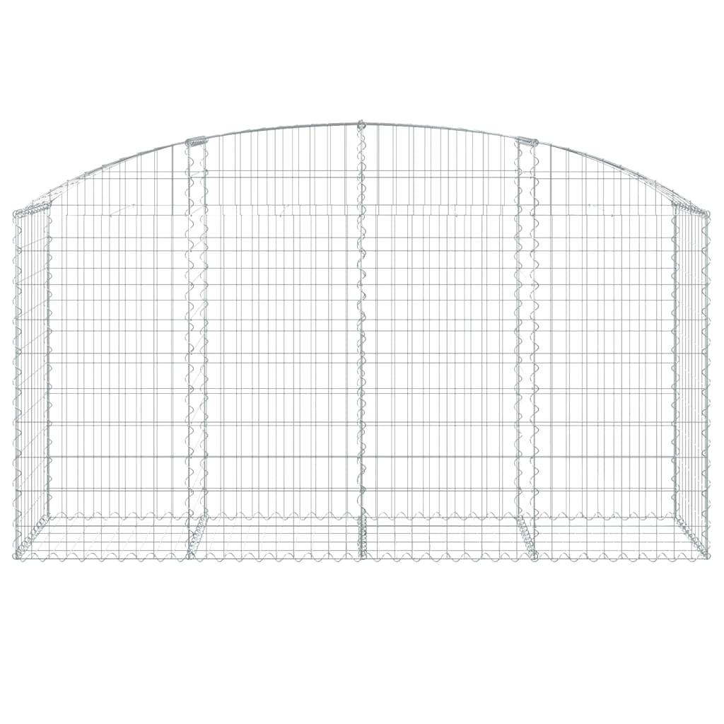 Vidaxl schanskorf voûté 200x50x100 120 cm fer galvanisé
