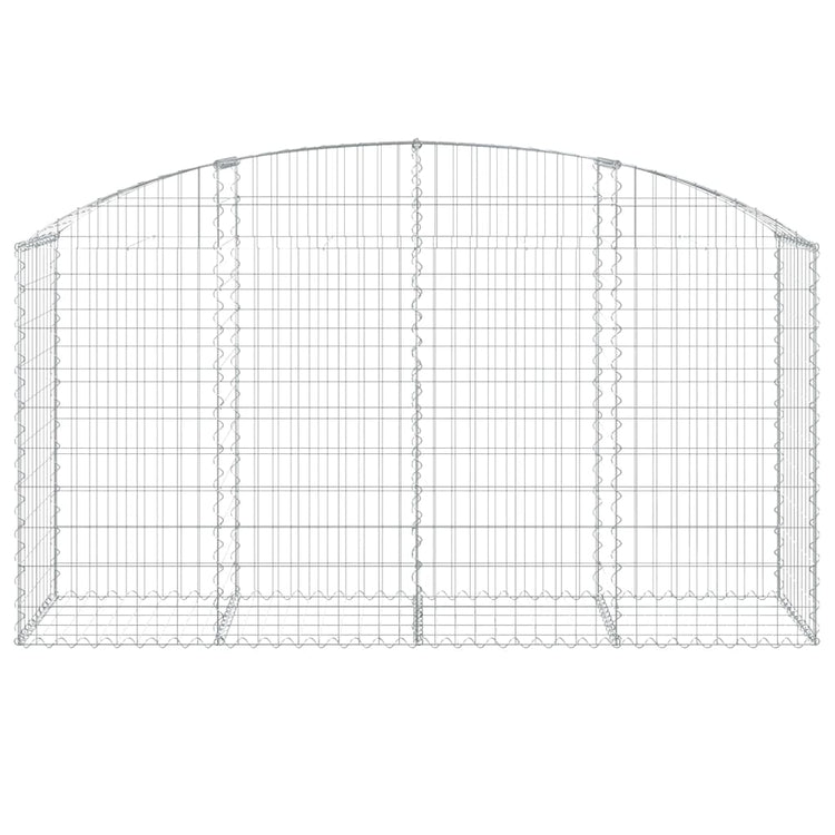 Vidaxl schanskorf voûté 200x50x100 120 cm fer galvanisé