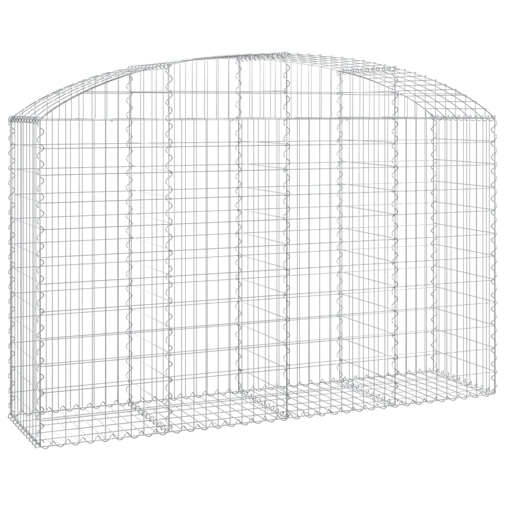 Vidaxl schanskorf voûté 200x50x120 140 cm fer galvanisé