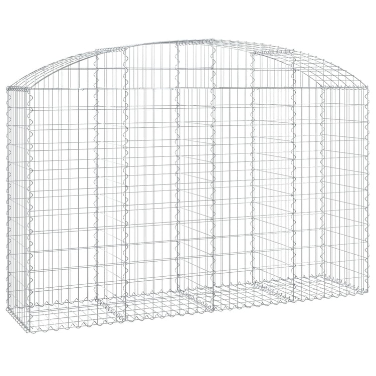 Vidaxl schanskorf voûté 200x50x120 140 cm fer galvanisé