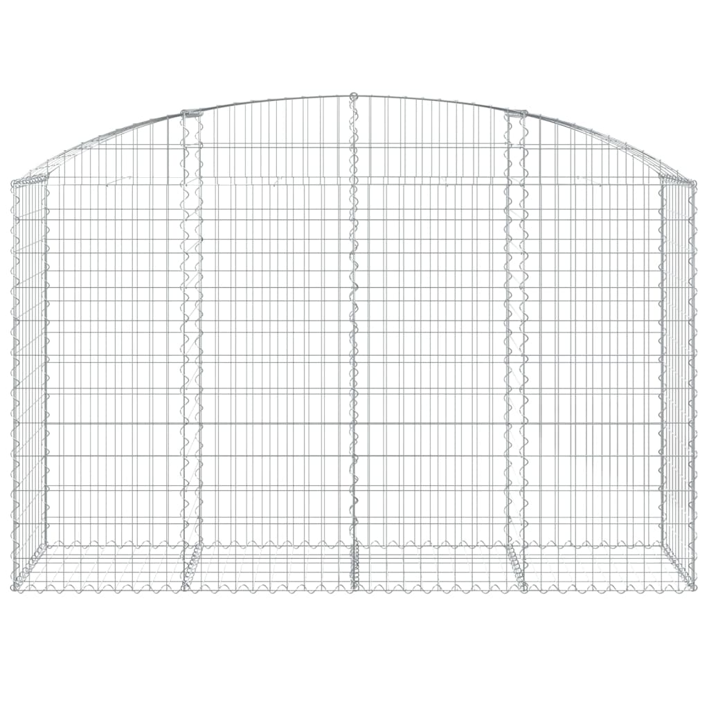 Vidaxl schanskorf voûté 200x50x120 140 cm fer galvanisé