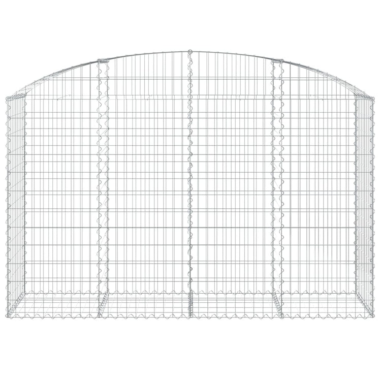 Vidaxl schanskorf voûté 200x50x120 140 cm fer galvanisé
