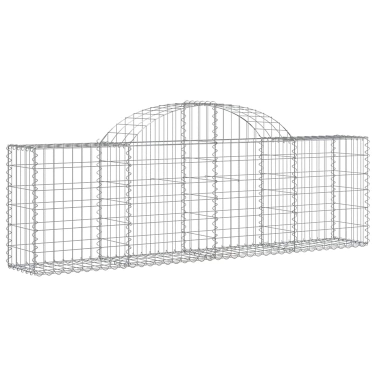 Vidaxl schanskorf voûté 200x30x60 80 cm fer galvanisé