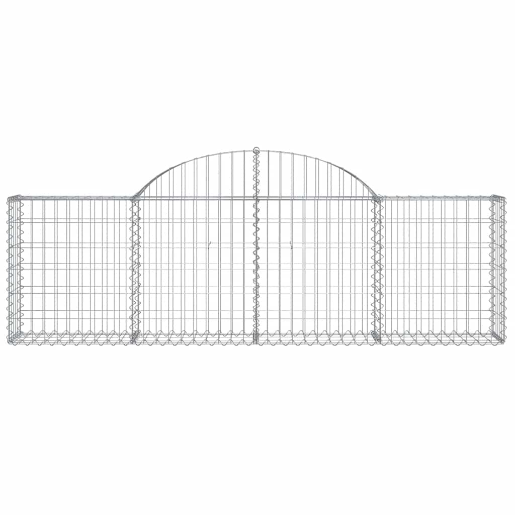 Vidaxl schanskorf voûté 200x30x60 80 cm fer galvanisé