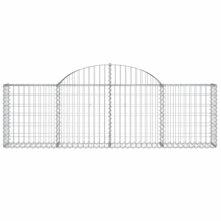 Vidaxl schanskorf voûté 200x30x60 80 cm fer galvanisé
