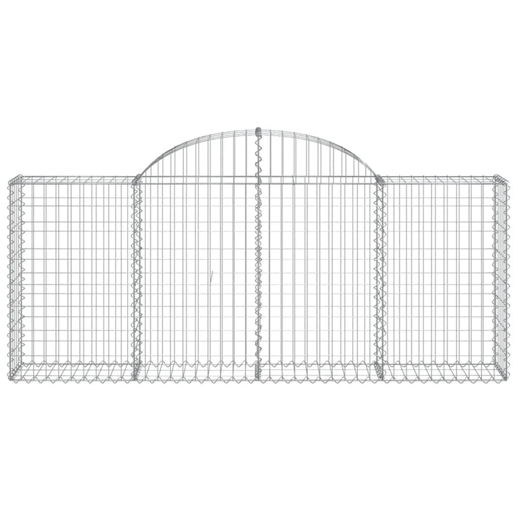 Vidaxl schanskorf voûté 200x30x80 100 cm fer galvanisé