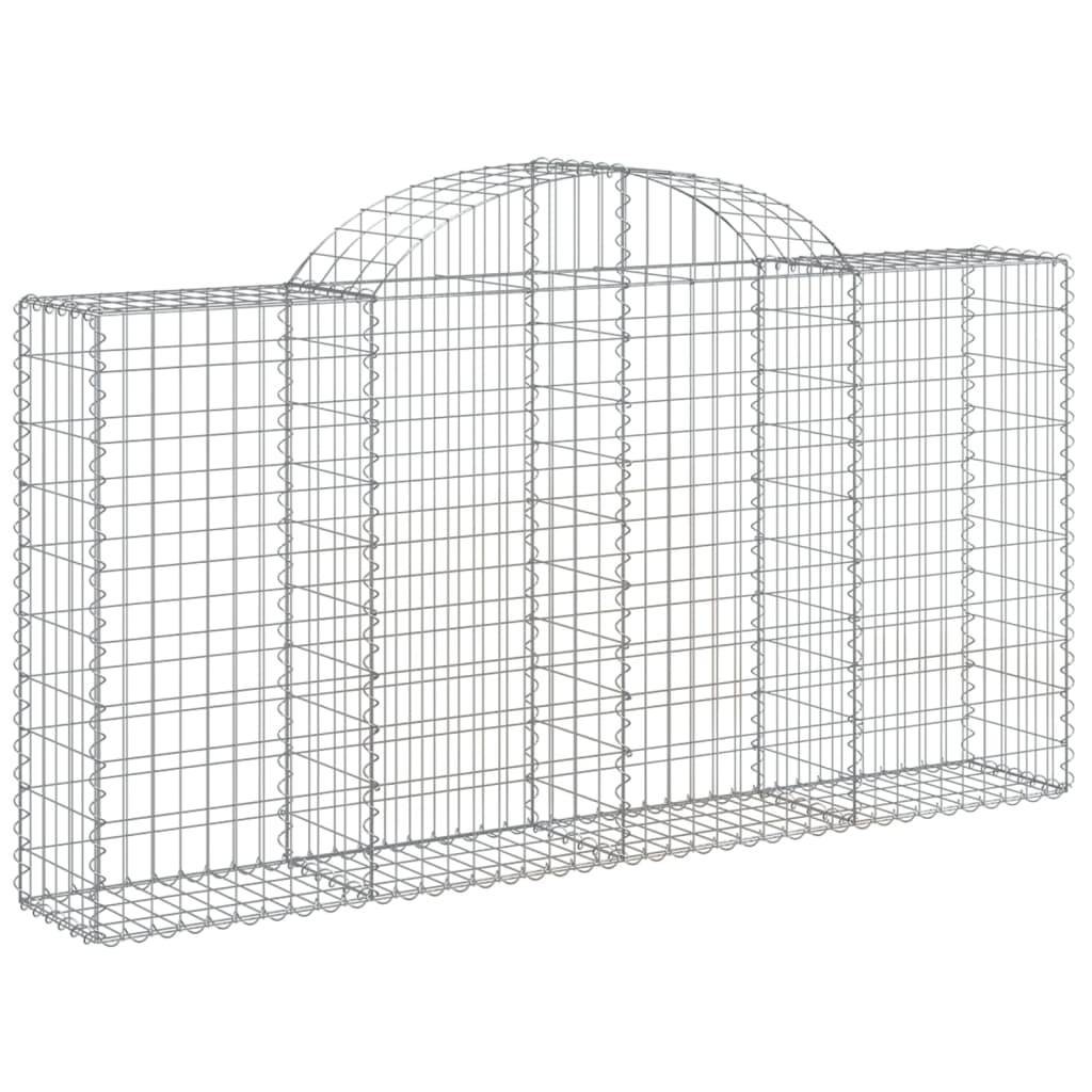 Vidaxl schanskorf voûté 200x30x100 120 cm fer galvanisé