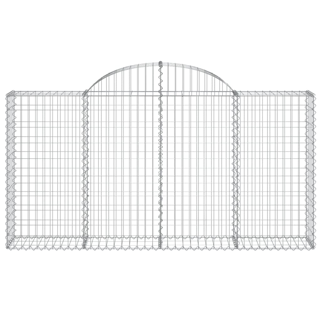 Vidaxl schanskorf voûté 200x30x100 120 cm fer galvanisé