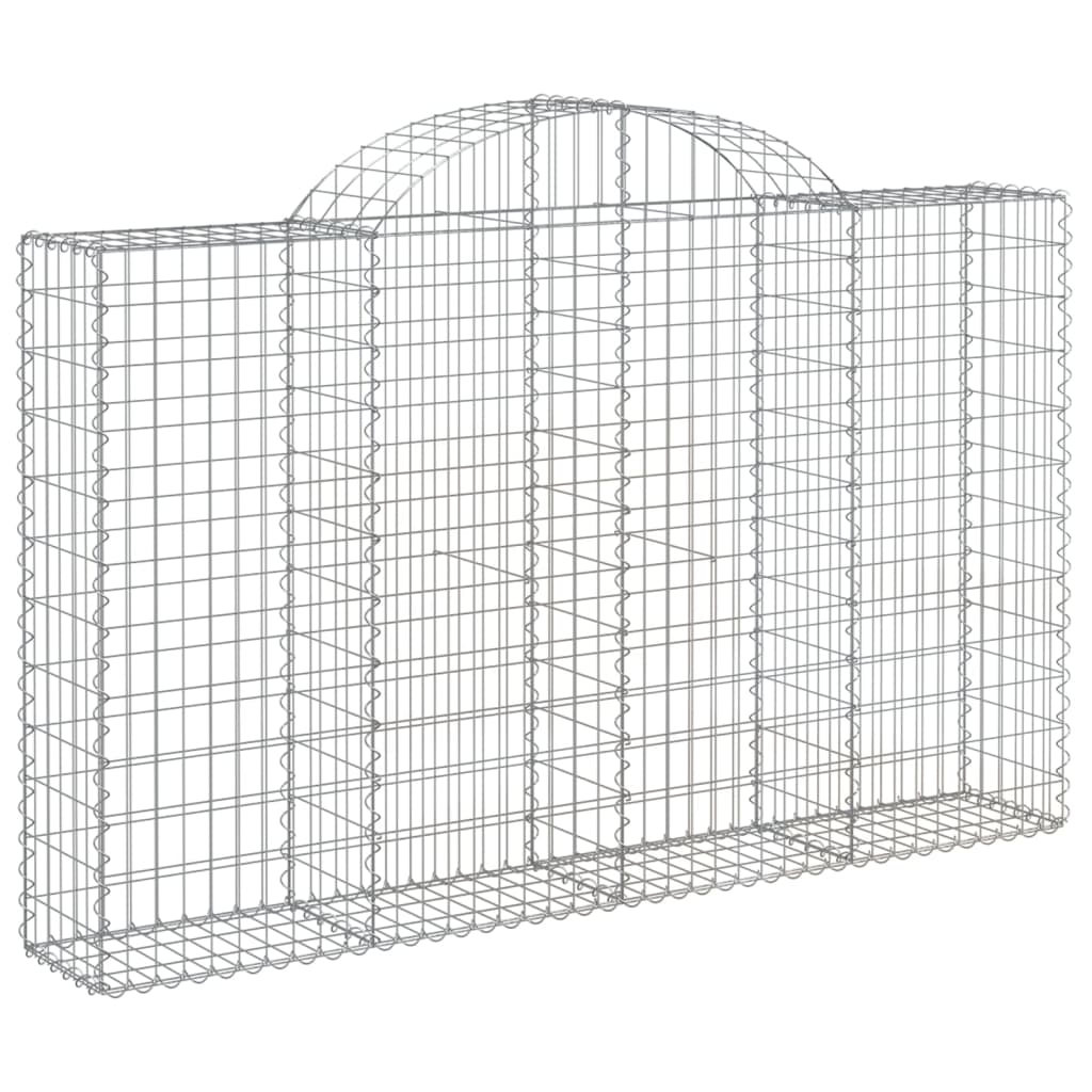 Vidaxl schanskorf voûté 200x30x120 140 cm fer galvanisé