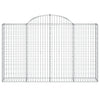 Vidaxl schanskorf voûté 200x30x120 140 cm fer galvanisé