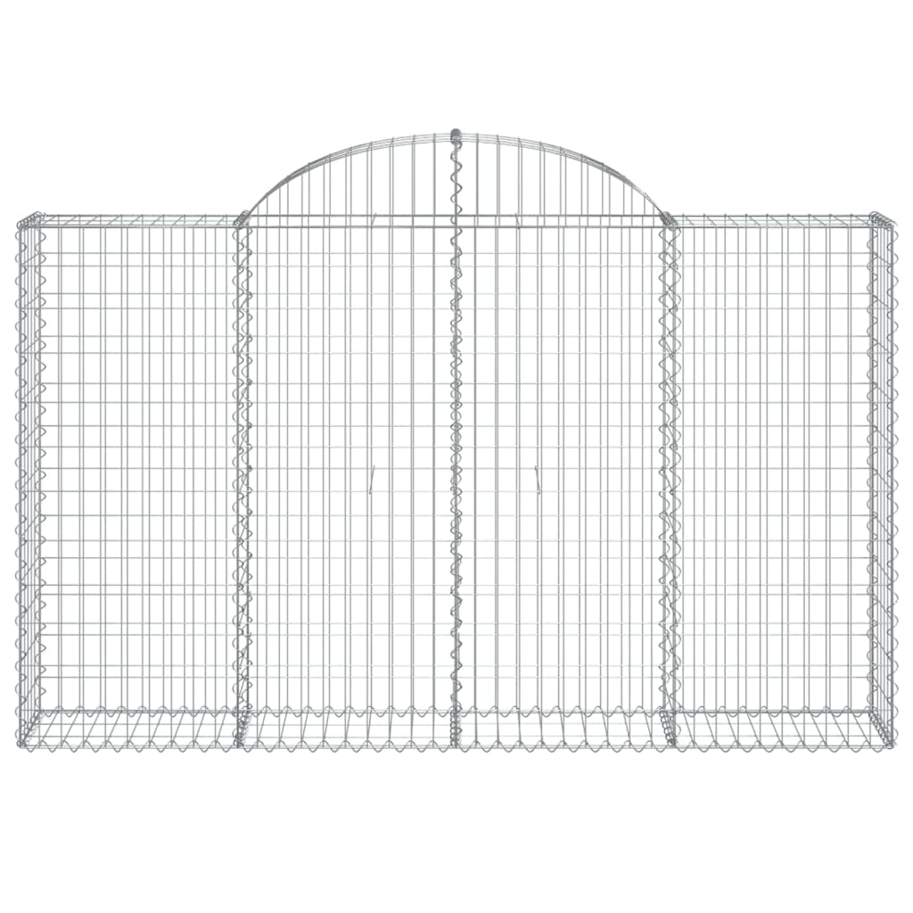 Vidaxl schanskorf voûté 200x30x120 140 cm fer galvanisé