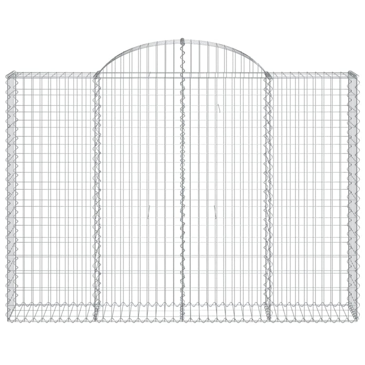 Vidaxl schanskorf voûté 200x30x140 160 cm fer galvanisé