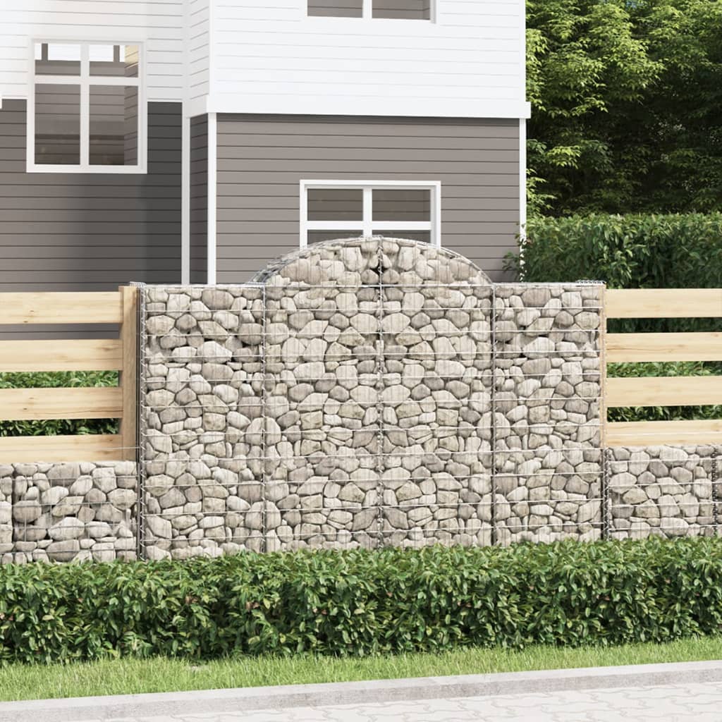 Vidaxl schanskorf voûté 200x30x140 160 cm fer galvanisé
