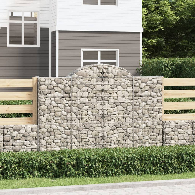 Vidaxl schanskorf voûté 200x30x140 160 cm fer galvanisé