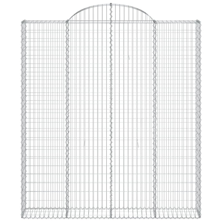 Vidaxl schanskorf voûté 200x30x220 240 cm fer galvanisé