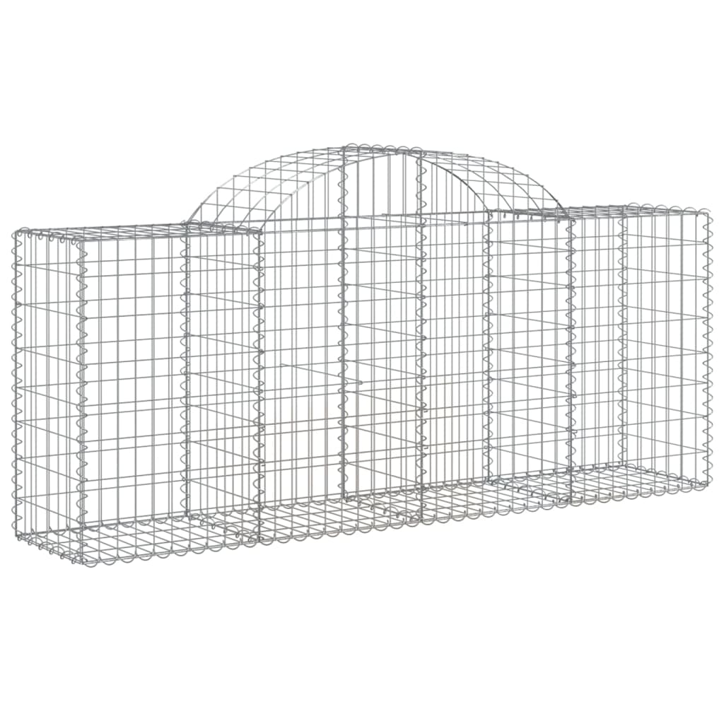 Vidaxl schanskorf voûté 200x50x80 100 cm fer galvanisé
