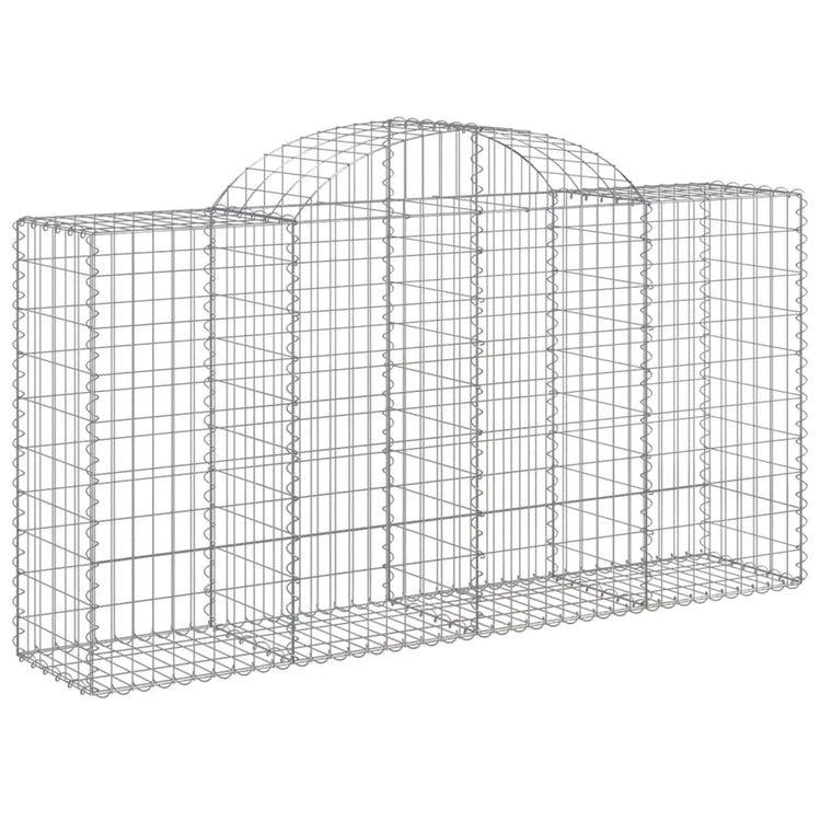 Vidaxl schanskorf voûté 200x50x100 120 cm fer galvanisé