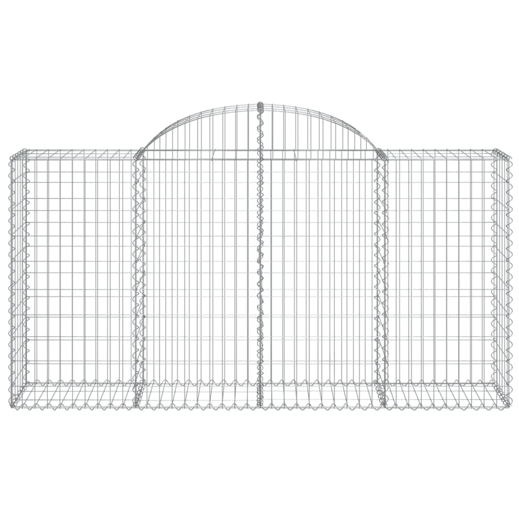 Vidaxl schanskorf voûté 200x50x100 120 cm fer galvanisé