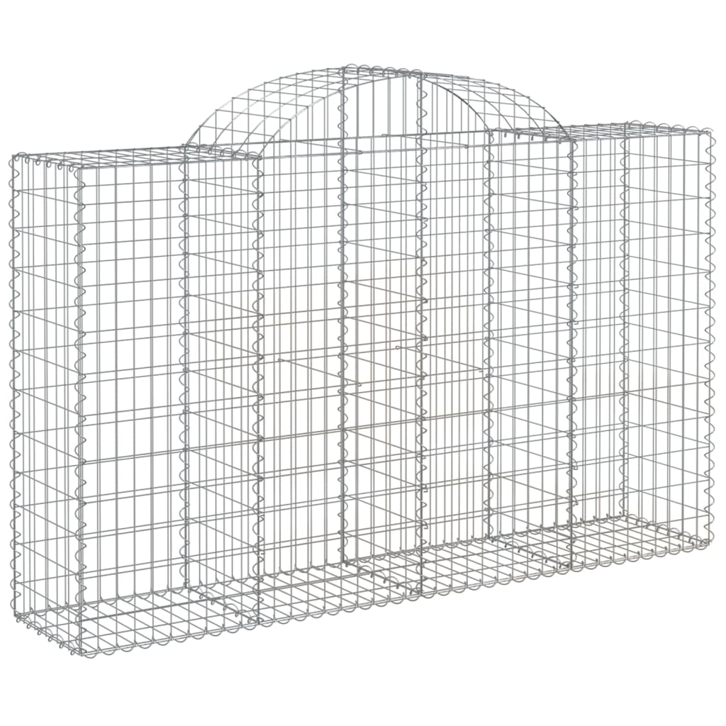 Vidaxl schanskorf voûté 200x50x120 140 cm fer galvanisé
