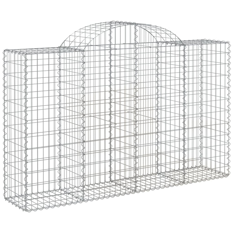 Vidaxl schanskorf voûté 200x50x120 140 cm fer galvanisé