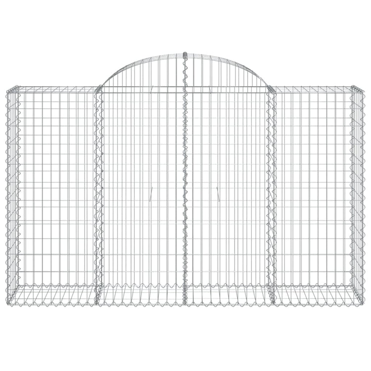 Vidaxl schanskorf voûté 200x50x120 140 cm fer galvanisé