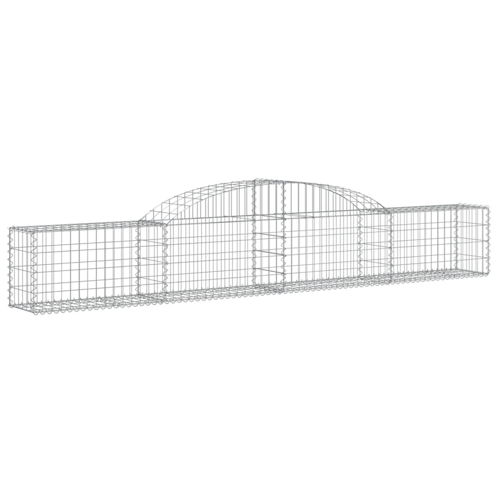 Vidaxl schanskorf voûté 300x30x40 60 cm fer galvanisé